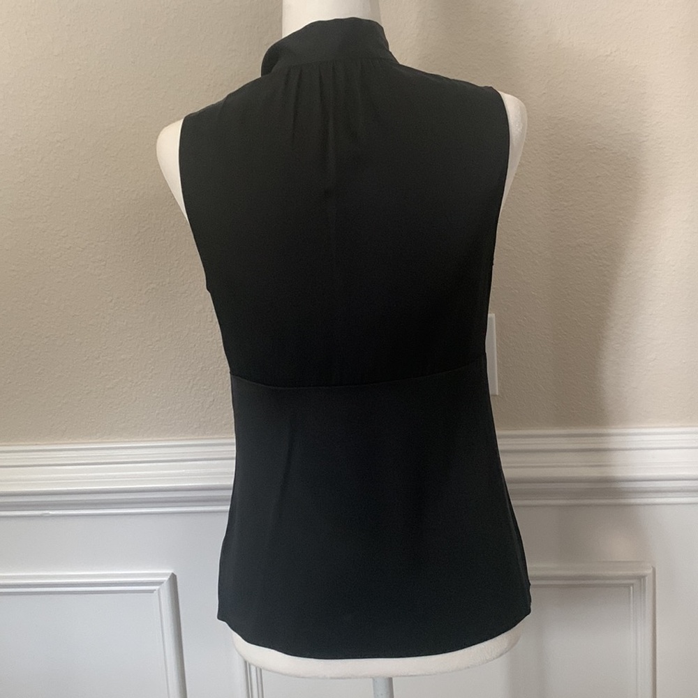 Antonio Melani Black Tie Neck Blouse - Picture 6 of 10